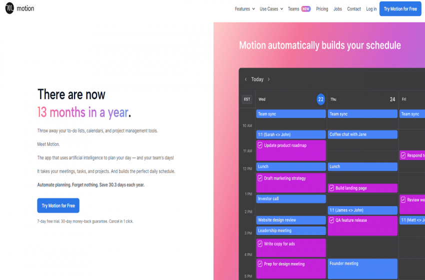 Motion Review: Manage your calendar and meetings efficiently Online